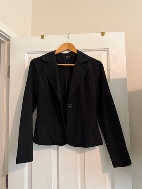 BCX Black Single-Button Women's Blazer Jacket